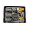 Llave de impacto inalámbrica Acker Tools 700Nm con estuche, 3 baterías de 21V 4.0Ah y cargador rápido, ideal para talleres mecánicos y trabajos de alto torque.