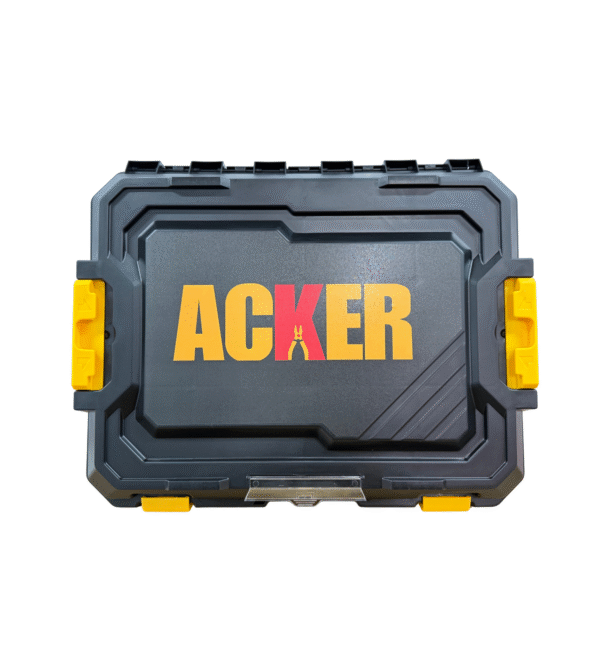 Maleta de transporte rígida Acker Tools incluida con la llave de impacto 700Nm, ideal para proteger y organizar la herramienta y sus accesorios.