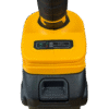 Vista frontal del taladro inalámbrico Acker Tools 21V, mostrando el selector de modos y la batería de litio conectada.
