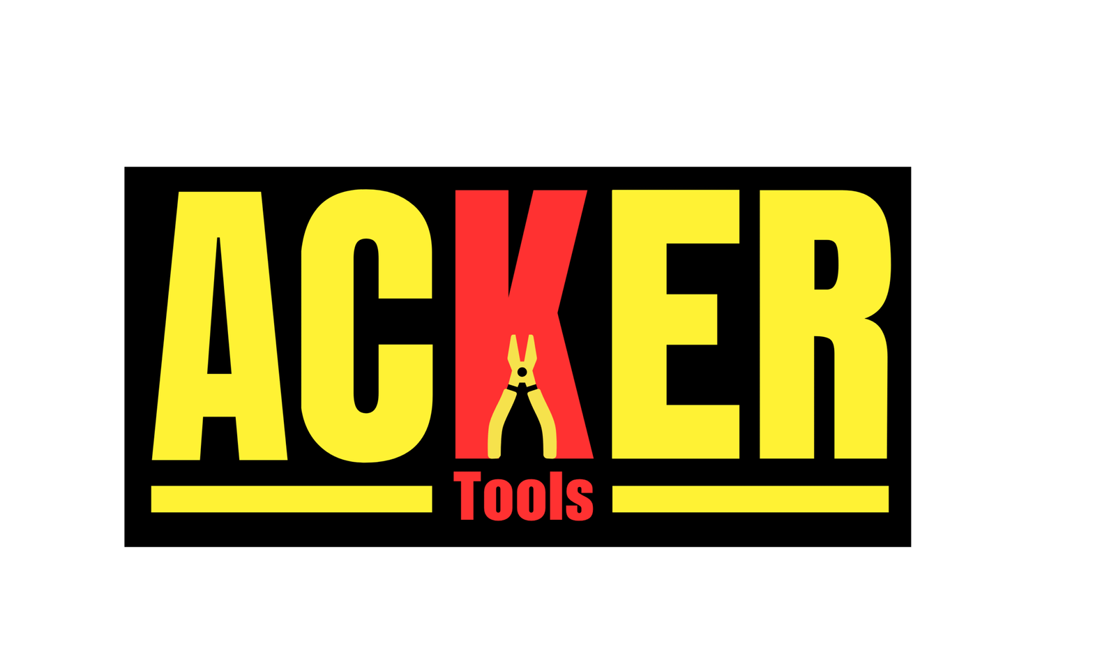 Logo oficial de Acker Tools, marca especializada en herramientas eléctricas profesionales de alto rendimiento.